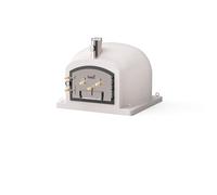 TUOZI - Forno a legna per esterni, modello KITAWAY (bianco, 100 x 100 x 65 cm), isolato con sughero e 3 copertine in ceramica