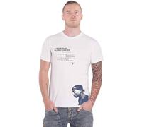 Tupac 2Pac T Shirt A River That Flows Forever Nuovo Ufficiale Unisex Bianca Size L