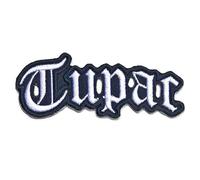 Tupac - Rock Off officially licensed products 2Pac Tupac Patch Cut Out Logo Nuovo Ufficiale Embroidered Woven Iron On Size Accessory Size