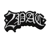 Tupac - Rock Off officially licensed products 2Pac Tupac Patch Gothic Arch Logo Nuovo Ufficiale Embroidered Woven Iron On Size Accessory Size