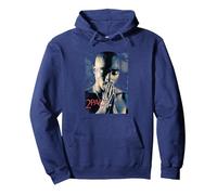 Tupac Grunge Pregando Felpa con Cappuccio, Unisex per Adulti, Navy, S