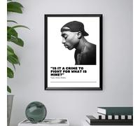 Tupac - Quadro Stampa Musica Hip Hop - Cornice Inclusa 40x30
