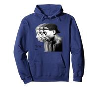 Tupac Ripetere Felpa con Cappuccio, Unisex per Adulti, Navy, M