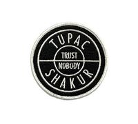 Tupac - Rock Off officially licensed products 2Pac Tupac Patch Trust Logo Nuovo Ufficiale Embroidered Woven Iron On Size Accessory Size