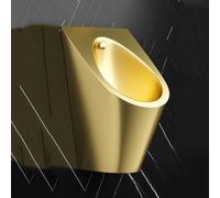 TUPAFJU Orinatoi automatici da parete in acciaio inox 304 con sensore per uomo Orinatoi anti-goccia per uso notturno, per esterni, per bagno, commerciale, hotel, garage, bar(Gold)