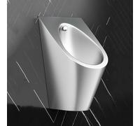 TUPAFJU Orinatoi automatici da parete in acciaio inox 304 con sensore per uomo Orinatoi anti-goccia per uso notturno, per esterni, per bagno, commerciale, hotel, garage, bar(Silver)