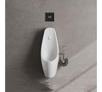 TUPAFJU Orinatoio a parete con sensore automatico per uomo, con rubinetto, orinatoi in ceramica per uomo a prova di fuoriuscita durante la notte, per bagno, commerciale(Concealed Sensor)