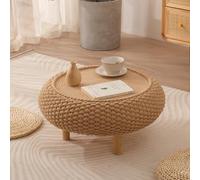 TUPAFJU Tavolino da caffè giapponese tatami, tavolino basso per sedersi sul pavimento, tavolino da salotto in legno (marrone chiaro, grande)