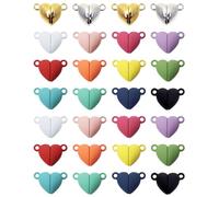 Tupalizy Collana magnetica con chiusura a forma di cuore, ciondoli per la creazione di gioielli, coppie, braccialetti dell'amicizia, collane, anelli di salto, portachiavi, accessori fai da te, regali