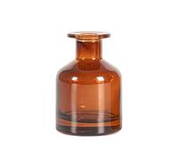 TUPANDY Diffusore in vetro vuoto da 150 ml, ricaricabile, per aromaterapia, accessori per profumi, set di diffusori a bastoncini di ricambio fai da te (marrone)