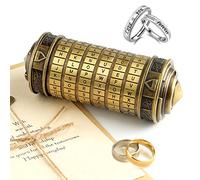 TUPARKA 5 Pieces da Vinci Code Mini Cryptex Puzzle Boxes Interesting Creative Gift Valentines Day Gifts for Him Her （Bronze）