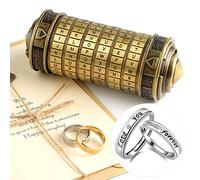 TUPARKA 5 pz Da Vinci Codice Mini Cryptex San Valentino Interessante Creativo Regali di Compleanno Romantici per Lei (Bronzo)