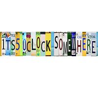 TUPLNO Five O Clock Somewhere Unique Metal Bar, Diner, Pub, Divertente decorazione da parete per cucina, garage, casa, poster retrò vintage, 10,2 x 40,6 cm
