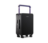 TUPLUS Valigia trolley ABS da viaggio con 4 rotelle, bagaglio a mano, valigetta rigida, misura media, equilibrio, nero puro, S (55,5cm-33L), valigetta