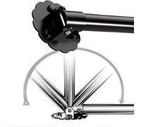 TUPOSTAR Asta per Armadio Regolabile con Flangia, Supporto Angolare per Doccia, Supporto per Tende da Finestra, Fissaggi per La Privacy nei Negozi Abbigliamento,Nero,38--50cm