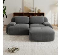 TUPOSTAR Divano Componibile Modulare, Divano Cloud A 2 Posti con Seduta Profonda, Divano in Velluto A Coste di Lusso, per Soggiorni, Camere da Letto, Appartamenti,04