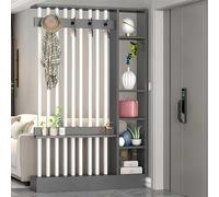 TUPOSTAR Divisorio da Parete, Divisorio Moderno Autoportante in Legno, Mobile Contenitore con Ripiani, Paravento per La Privacy da Parete, per Ufficio Domestico Decorativo,05,120cm*30cm* 200cm