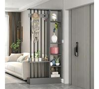 TUPOSTAR Divisorio da Parete, Divisorio Moderno Autoportante in Legno, Mobile Contenitore con Ripiani, Paravento per La Privacy da Parete, per Ufficio Domestico Decorativo,02,80cm*30cm*200cm