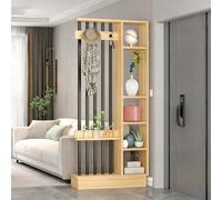 TUPOSTAR Divisorio da Parete, Divisorio Moderno Autoportante in Legno, Mobile Contenitore con Ripiani, Paravento per La Privacy da Parete, per Ufficio Domestico Decorativo,01,80cm*30cm*200cm