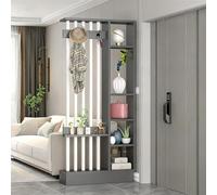 TUPOSTAR Divisorio da Parete, Divisorio Moderno Autoportante in Legno, Mobile Contenitore con Ripiani, Paravento per La Privacy da Parete, per Ufficio Domestico Decorativo,05,100cm*30cm*200cm