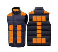 TUPOSTAR Gilet Riscaldato per Uomo E Donna, Gilet Riscaldato Elettrico USB, Giacca Riscaldante Senza Maniche A 11 Zone, Gilet Riscaldante A 3 Livelli di Temperatura,Blue Zone 21,L