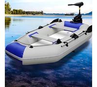 TUPOSTAR Kayak Gonfiabile Spesso, Barca Gonfiabile Portatile E Resistente, 3 Camere d'Aria Indipendenti, per Rafting, Salvataggio in Acqua, Pesca Fluviale,Blu,300x136km