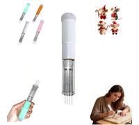 TUPOSTAR Macchina Elettrica per Infeltrimento, Strumento per Infeltrimento di Lana, per Infeltrimento Rapido, Dipinti su Lana Fai da Te E Lavori Artigianali in Feltro,Bianca