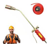 TUPOSTAR Nuovo Kit Bruciatore Diserbante A Propano, Lanciafiamme A Cannello per Impieghi Gravosi, con Grilletto Turbo E Tubo Flessibile, per Diserbo, Asfalto per Tetti,50mm,Single Switch