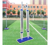 TUPOSTAR Palo Portatile per Salto in Alto per Atletica Leggera, Trampolino per Salto in Alto con Base Mobile 30-230 Cm, Attrezzatura per Allenamento Atletico,Blu