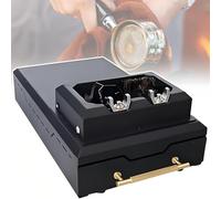 TUPOSTAR Raschietto Elettrico per La Pulizia del Portafiltro per caffè Espresso, Macchina Automatica per La Pulizia del Manico da 58 Mm, per Eventi di Degustazione,Nero
