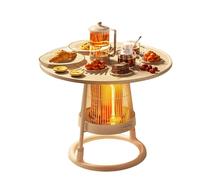 TUPOSTAR Riscaldatore in Fibra di Carbonio da 1000 W, Risparmio Energetico A Frequenza Variabile, Riscaldatore con Tavolo Rotondo, per Riscaldare caffè, Latte E tè,600w