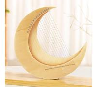 TUPOSTAR Strumenti Classici per Arpa, Arpa da Grembo in Legno, Arpa da Grembo in Acero con Corde 8/11/15, Arpa Lira Portatile per Concerti, per Amanti della Musica E Principianti,Wood,15 Strings