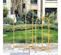 TUPOSTAR Supporto per Fondale Ad Arco di Fiori, Supporto per Arco Nuziale in Metallo, Archi Nuziali per Cerimonia, per Piante Rampicanti da Giardino, Decorazioni,d'oro,L