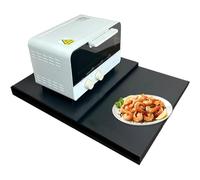 TUPOSTAR Supporto per Microonde, con Cassetto Estraibile E Vassoio, Ripiano Estensibile per Forno da Banco, Cassetto E Ripiano per Elettrodomestici da Banco per Cucina,Nero,Single Layer