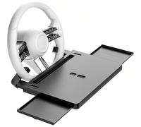 TUPOSTAR Tavolino da Volante Portatile per Auto, Supporto per Laptop Regolabile E Vassoi per Alimenti, Vassoio per Auto Che Si Adatta al Coprivolante, Mangiare E Lavorare,Nero