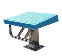TUPOSTAR Trampolino da Piscina Standard, Piattaforma da Tuffo per Allenamento E Competizione, Superficie Antiscivolo, Base Quadrata, per Piscina Corrente E Competizione,Blu