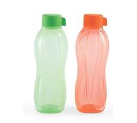 Tupperware Aqua-Safe - Set di 2 borracce in plastica da 1 litro