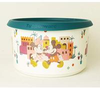 Tupperware Bingo One Touch - Contenitore per mouse Topolino e Minnie 1,4 l, colore: Petrolio + penna a sfera