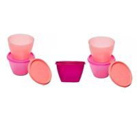 Tupperware Bowled Over - Set di 5 contenitori in plastica, 450 ml, multicolore, blu