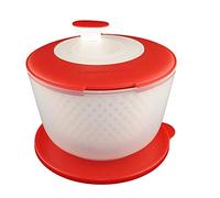 Tupperware - Ciotola per Insalata con Sistema a Rotazione, Rosso, Nuovo