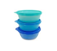 Tupperware Ciotole multiple (3) 600 ml blu oscuro + blu + scatola turchese