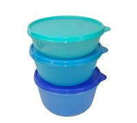 Tupperware, Clarissa Panorama 27537 - Set di contenitori da frigorifero, 2 l blu scuro, 1,5 l blu e 1 l turchese
