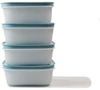 TUPPERWARE Contenitore Congelatore 450ml Blu Pastello Bianco (4) Cristallo di...