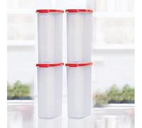 tupperware Contenitore in plastica per la spesa, 2,3 l, confezione da 4 (rosso)