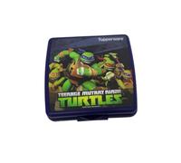 Tupperware Contenitore per sandwich per il pranzo quadrato per l'asilo e la scuola, blu Ninja Turtles combattenti