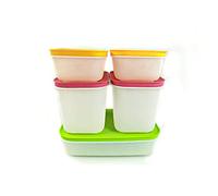 Tupperware Contenitore Pinguino da 1,1 L (2) + 1,0 L + 450 ml (2) + Panno in Microfibra 6337