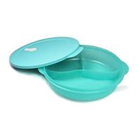 Tupperware CrystalWave - Microonde da 1,9 l, con divisorio, colore: Turchese chiaro/Bianco Micro Wave Pop
