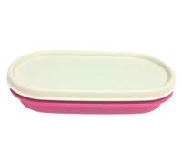 Tupperware Eidgenosse, contenitore ovale compatto, modulare per frigorifero, 200 ml, colore: rosa e bianco
