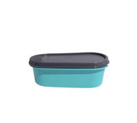 Tupperware Eidgenosse, contenitore ovale compatto, modulare, per frigorifero, 500 ml, 500 ml, colore: turchese e grigio