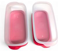 Tupperware Eidgenosse Eidgenosse - Contenitore compatto modulare per frigorifero, 0,5 litri, 500 ml, set da 2 pezzi, colore: Rosso